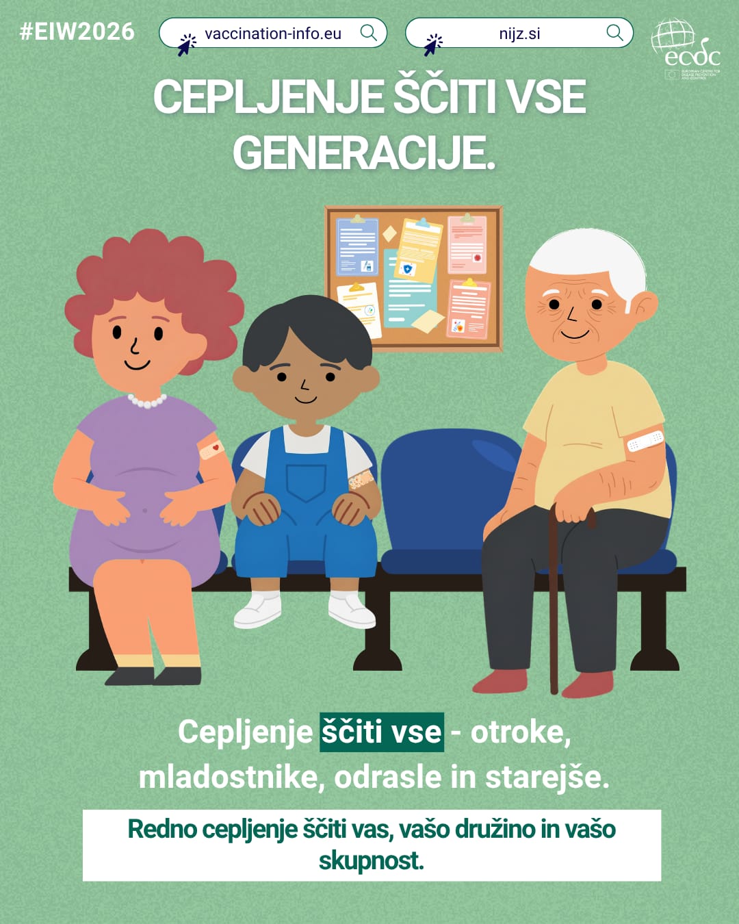 Cepljenje ščiti vse generacije – od najmlajših do najstarejših
